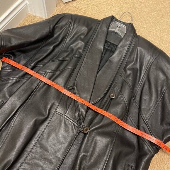 Vintage Rue Royale 1980s Oversized Leather Jacket - Picture 11 of 12